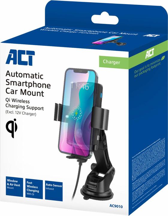 Immagine prodotto Supporto automatico per smartphone in auto con ricarica wireless