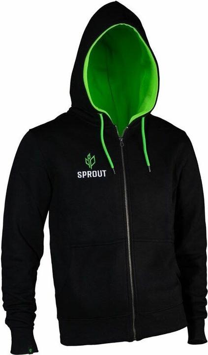 GamersWear SPROUT Basic Kapuzenjacke - Grösse M, schwarz/grün (M)