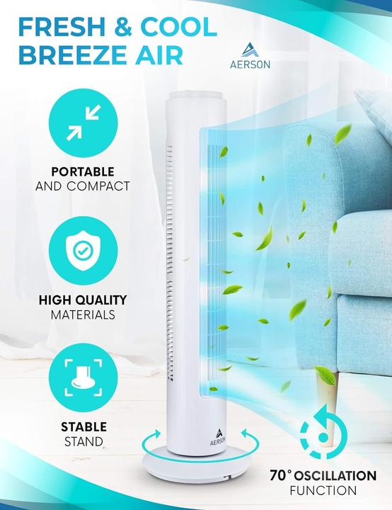 Actual product image Tresko Aerson tower fan (58 dB)