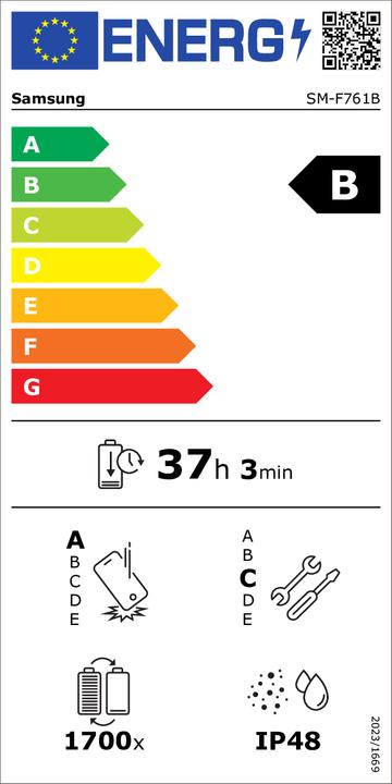 Energy Label Samsung Galaxy Z Flip7 FE