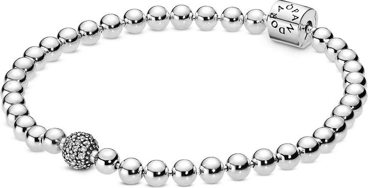 Pandora Beaded Armband (18 cm, Silber 925)
