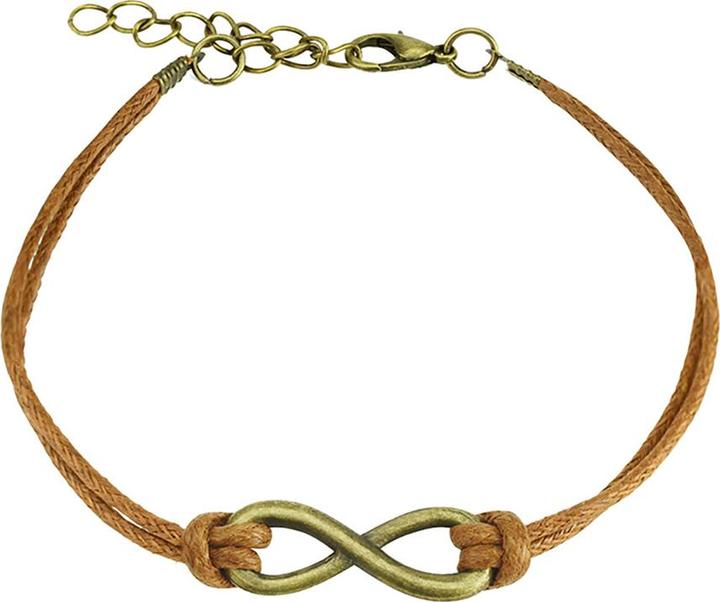 Star Piercing Kunstlederarmband braun Unendlich (20.50 cm, Kunstleder, ohne Messing)