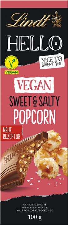Actual product image Lindt Hello Vegan Sweet and Salty Popcorn Bar (100 g)