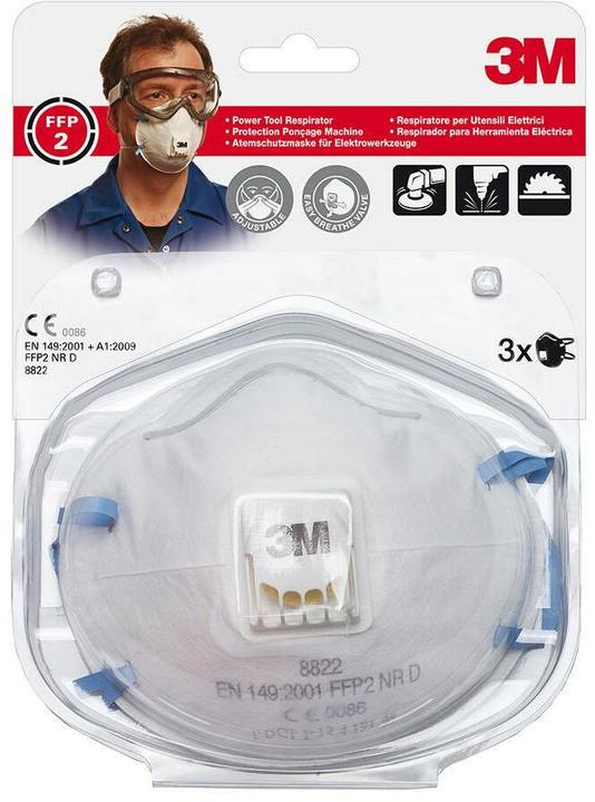 Actual product image 3M Comfort fine dust mask 8822 (FFP2, 3 x)