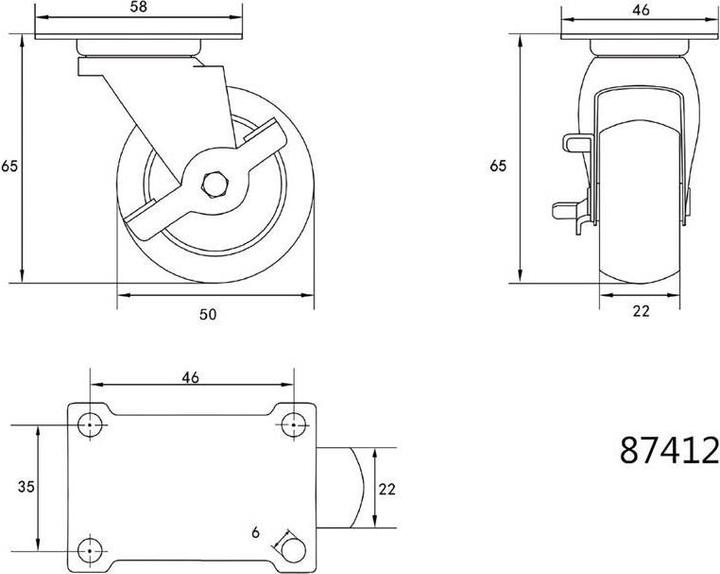 Image du produit Toya VOREL Twisting Frein en polypropylène 50 mm