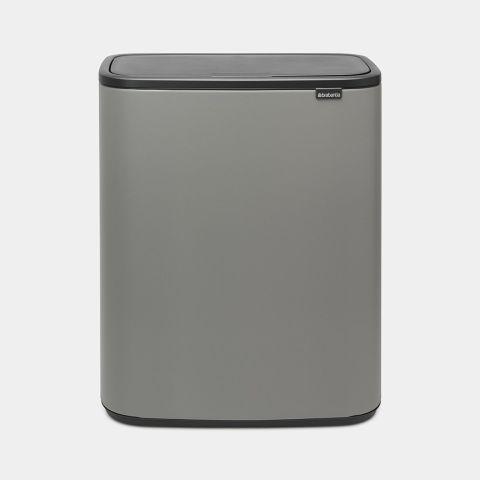Actual product image Brabantia Bo Touch Bin 60 litre recycling bin, Mineral Concrete Grey (60 l)