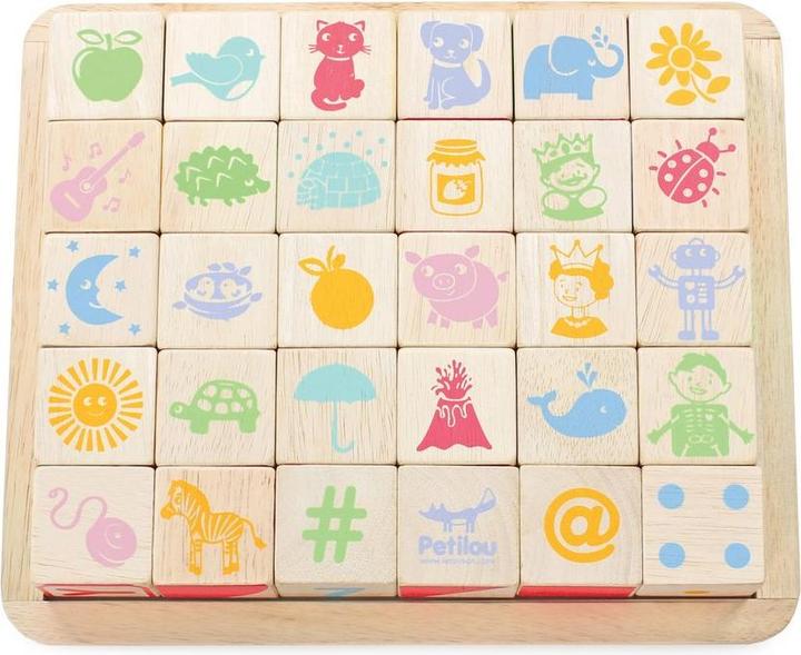 Image du produit Le Toy Van Cubes en bois colorés - ABC & plus