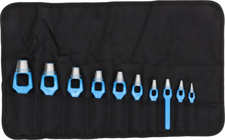 Actual product image Gedore 570303 Henkelloche iron set, 10 pieces, 3-25 mm