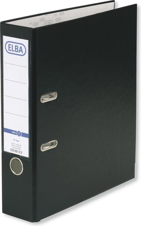 Image du produit Elba Dossier papier PP intelligent, largeur du dos : 80 mm, noir DIN A4, couverture en dehors du PP (A4, 80 mm, 1 pièce(s))