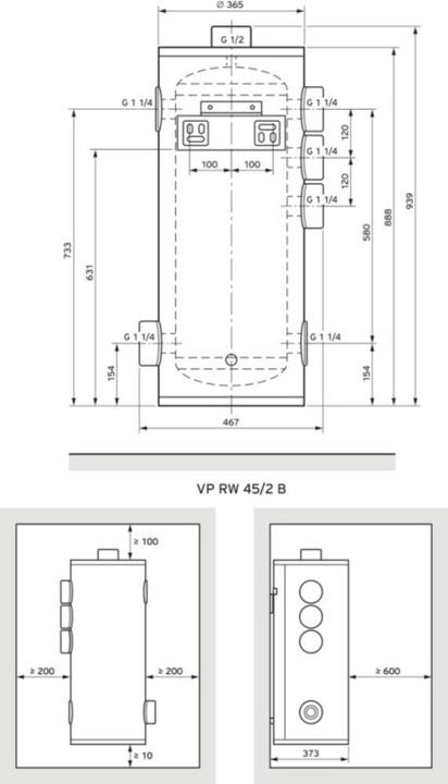Image du produit Vaillant Réservoir d'accumulation VP RW 45/2 B