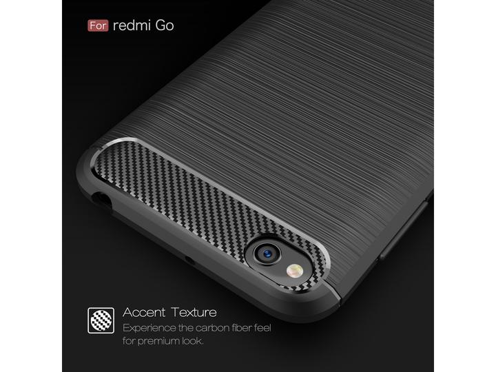 Produktbild Screenguard Xiaomi Redmi Go Hülle Carbon Brushed Soft TPU (Xiaomi Redmi Go)