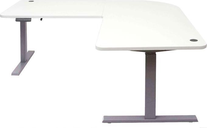 Immagine prodotto Swisshandel24 Scrivania ad angolo, scrivania per computer, regolabile elettricamente in altezza 178x178cm 84kg