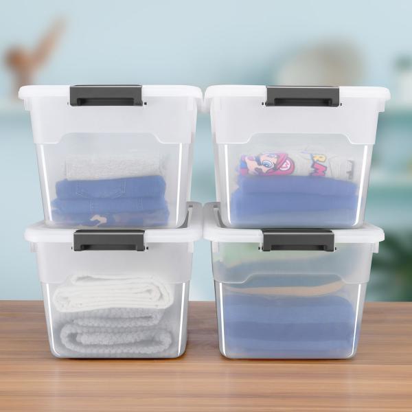 Immagine prodotto Juskys Set di scatole portaoggetti con coperchio (45 l)