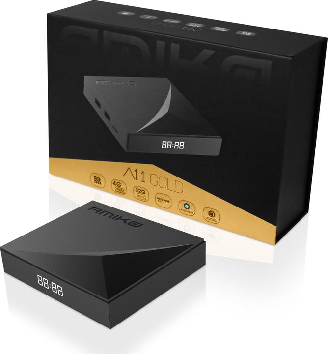 Image du produit Amiko A11 Gold 4K Android OTT Media Streamer (32 Go, Android 11)