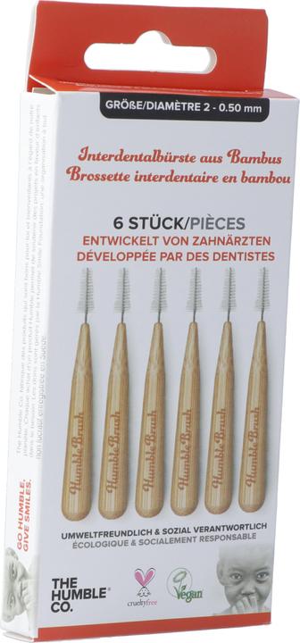 Immagine prodotto The Humble Co. Spazzole interdentali 0,50 mm rosso 6 pezzi (6 x, 0.50 mm)