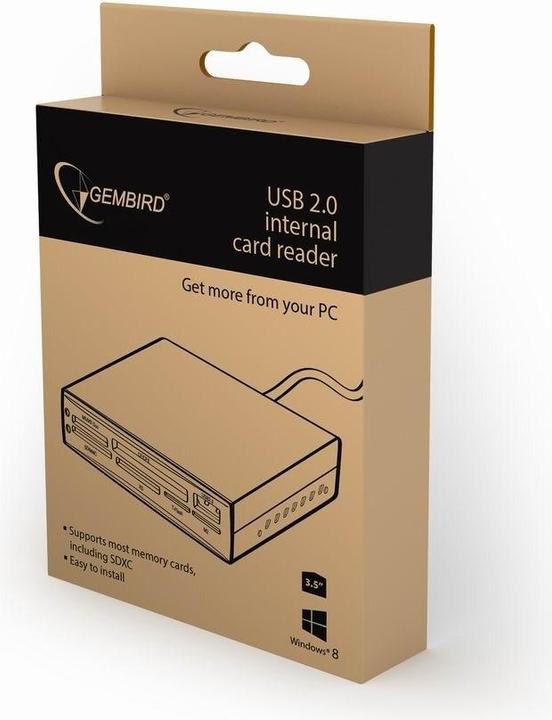 Produktbild Gembird FDI2-ALLIN1-02-B - Kartenleser - All-in-one - 8,9 cm (3,5 Zoll) (USB 2.0)