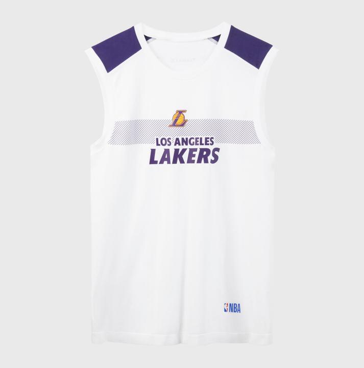 Produktbild Tarmak Damen/Herren Basketball Funktionsshirt NBA Los Angeles Lakers - UT500 weiss (L)