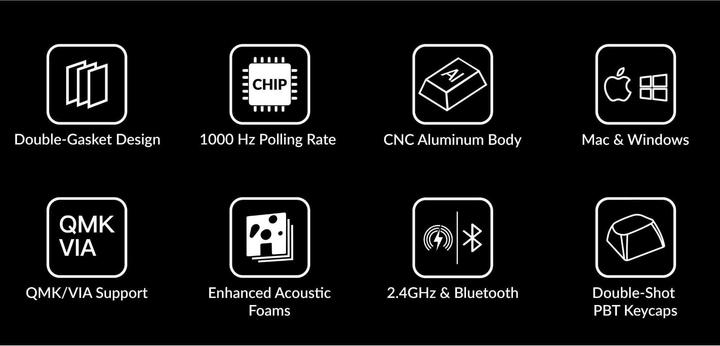 Produktbild Keychron Q3 Max Wireless Mechanical Keyboard, Jupiter Brown Schalter (US, Kabellos, Kabelgebunden)