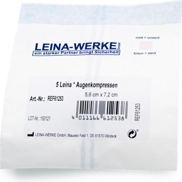 Leina Impacchi oculari 5,6 cm x 7,2 cm / non sterili / 50 pezzi.