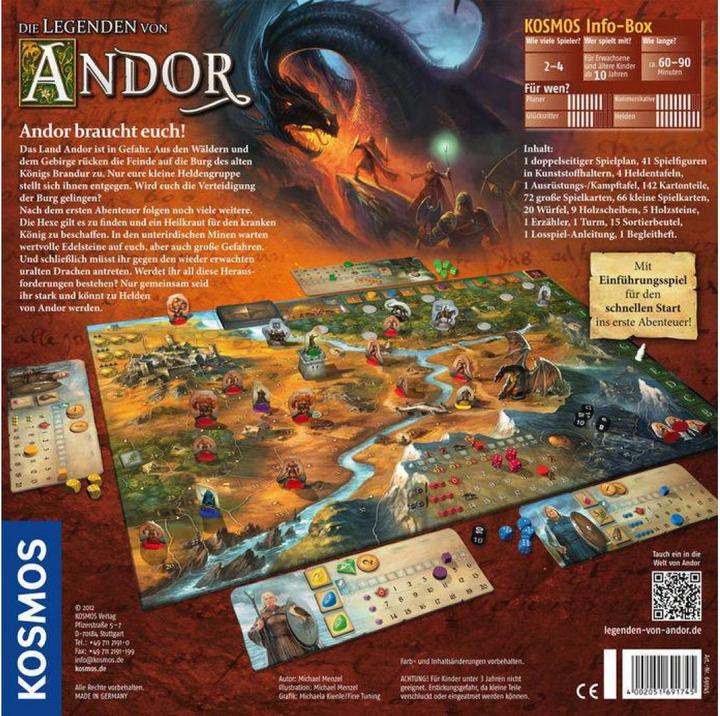 Actual product image Kosmos The Legends of Andor (German)