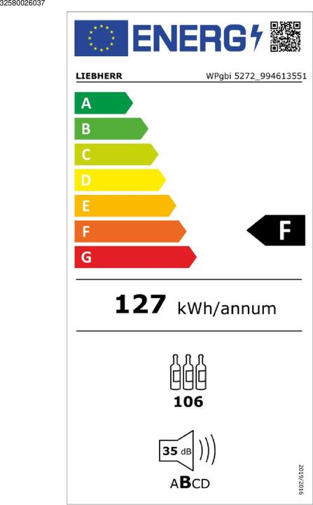 Energie-Label Liebherr WPgbi 5272 Weintemperierschrank