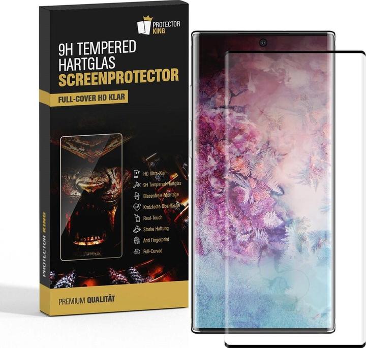 Produktbild Protectorking 1x echtes Tempered 9H Panzerhartglas 3D KLAR (1 Stück, Samsung Galaxy Note 10 Plus)
