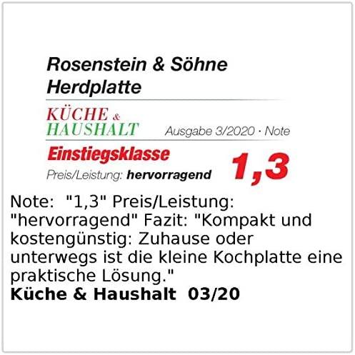 Actual product image Rosenstein & Söhne Set of 2 electric mini single hotplates