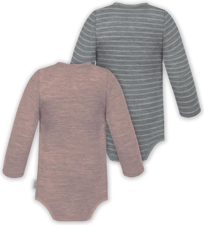 Immagine prodotto Normani Set di 2 tutine avvolgenti unisex per bambini a maniche lunghe in lana merino - 9351 (74)