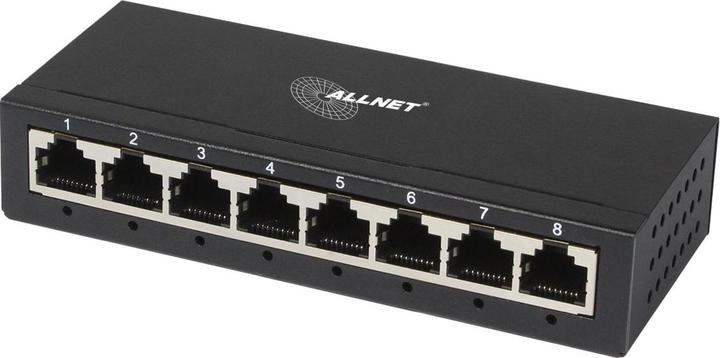 Actual product image Allnet Switch unmanaged Layer2 8 port o 8x 1GbE o Fanless o ALL-SG8008 (8 Ports)