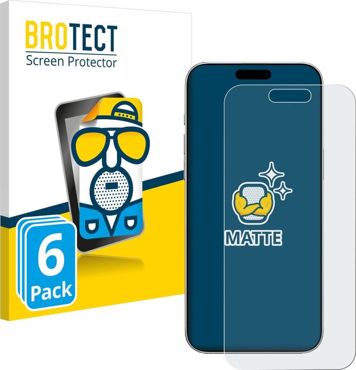 Immagine prodotto BROTECT Pellicola antiriflesso Pellicola protettiva dello schermo Pellicola protettiva dello schermo opaca (6 Pezzo/i, Apple iPhone 16)