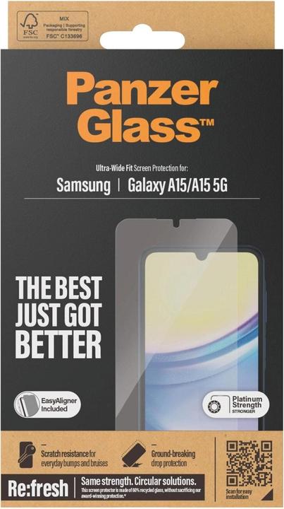 Image du produit PanzerGlass Ultra-Wide Fit (1 pièce(s), Samsung Galaxy A15 5G, Samsung Galaxy A15)