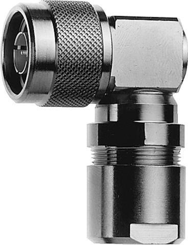 Actual product image Telegärtner Coax N cable angle connector G1 / G5, 50 OHM Cable group: G1 (RG-58C/U), G5 (RG-223/U), RG 141 A/U