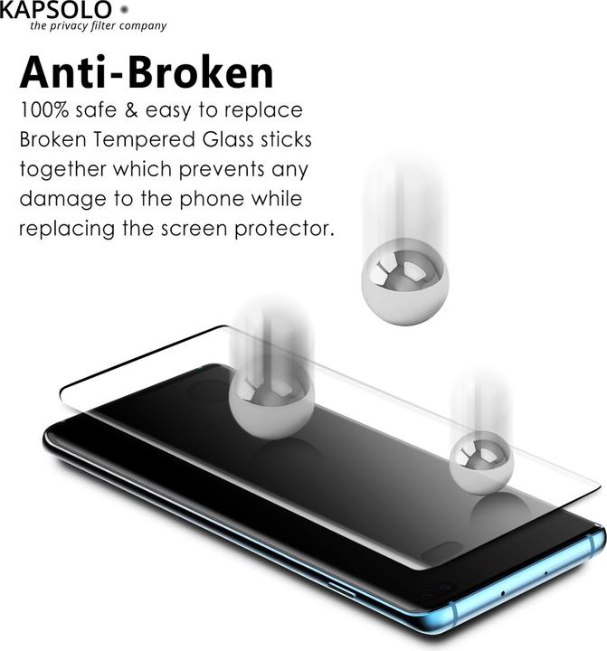 Actual product image Kapsolo Display protection glass - full-surface display protection with rounded edges - Temperg (10 Piece, Samsung Galaxy S20 Ultra)