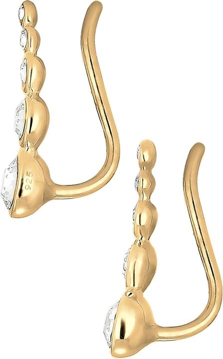 Elli Ear Climber (Glaskristall, Gummiband, 925 Sterling Silber)