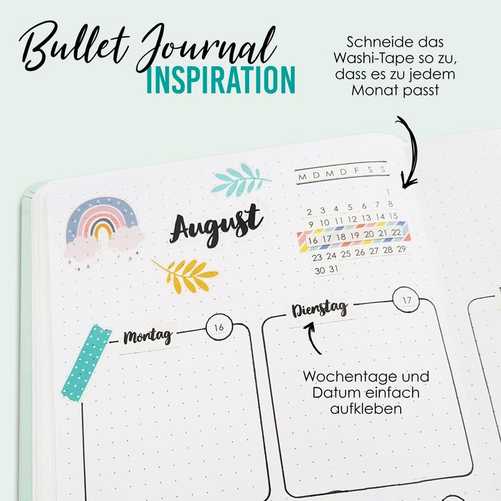 Produktbild Papierdrachen Washi Tape Bullet Journal Set 1