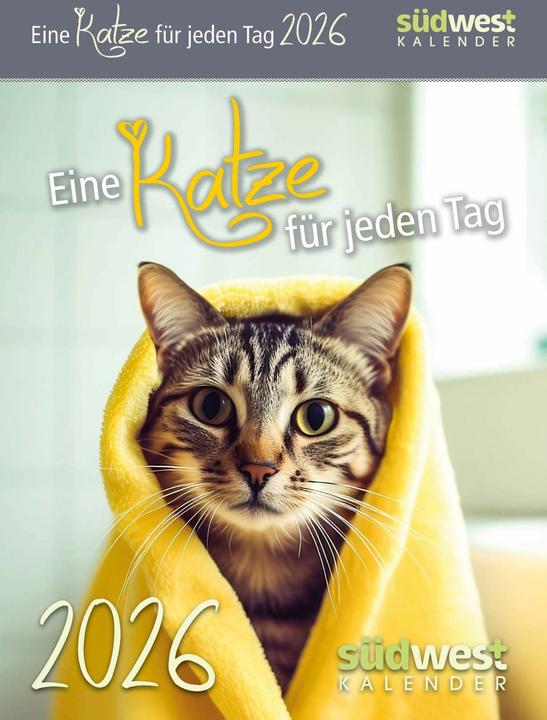 Actual product image A cat for every day 2026 - daily tear-off calendar to put up or hang up (11 x 15 cm, German)