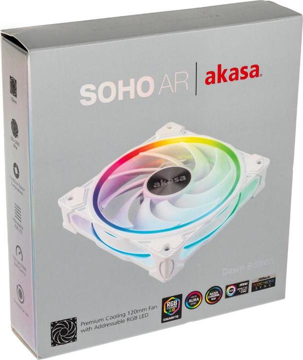 Produktbild Akasa SOHO AR Addressable-RGB Lüfter (120 mm, 1 x)