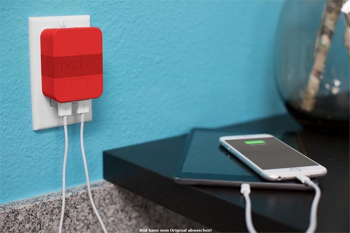 Immagine prodotto Tylt Adattatore da viaggio doppio USB rosso