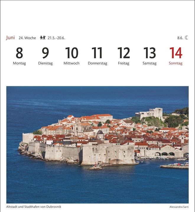 Produktbild Harenberg Kroatien Sehnsuchtskalender 2026 - Wochenkalender mit 53 Postkarten (Deutsch)