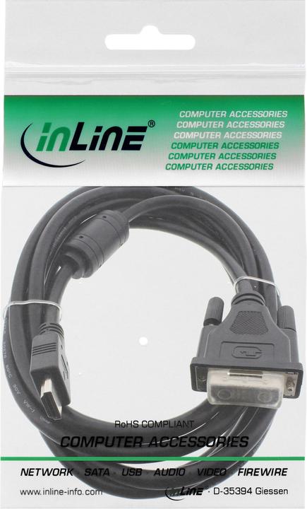Actual product image InLine HDMI (Typ A) — DVI (1 m, HDMI)