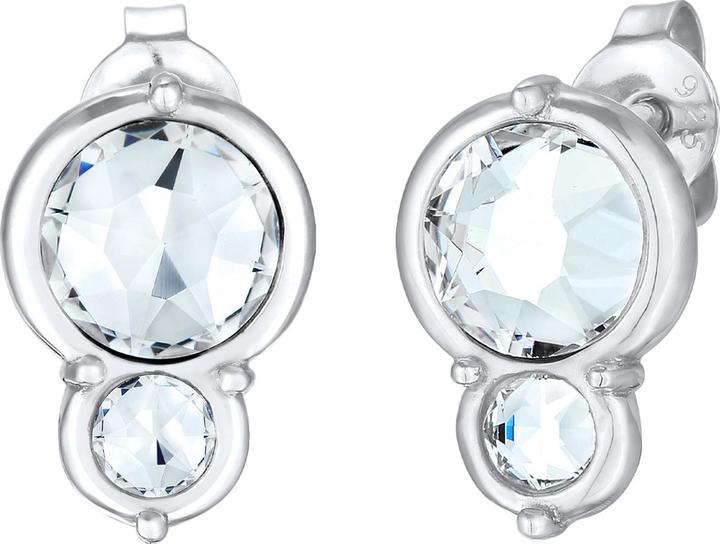 Elli Kristall Ohrstecker (925 Sterling Silber, Glaskristall)