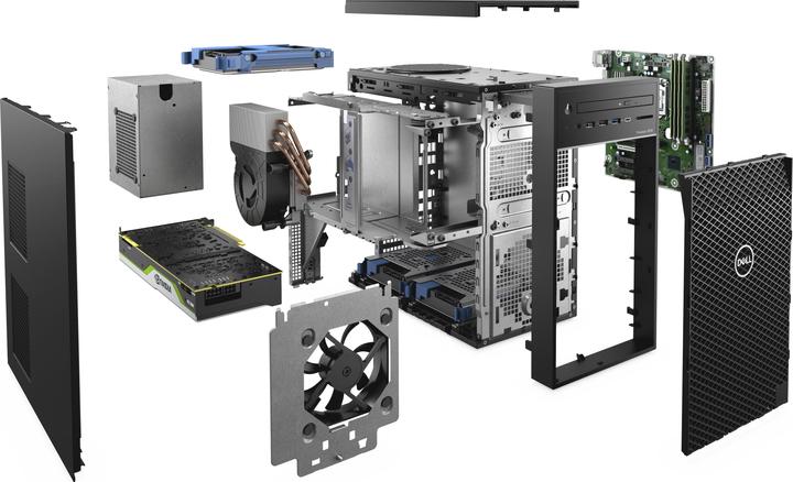 Actual product image Dell Precision 3640 (Intel Core i7-10700, 16 GB, 256 GB, Radeon Pro WX 3200)
