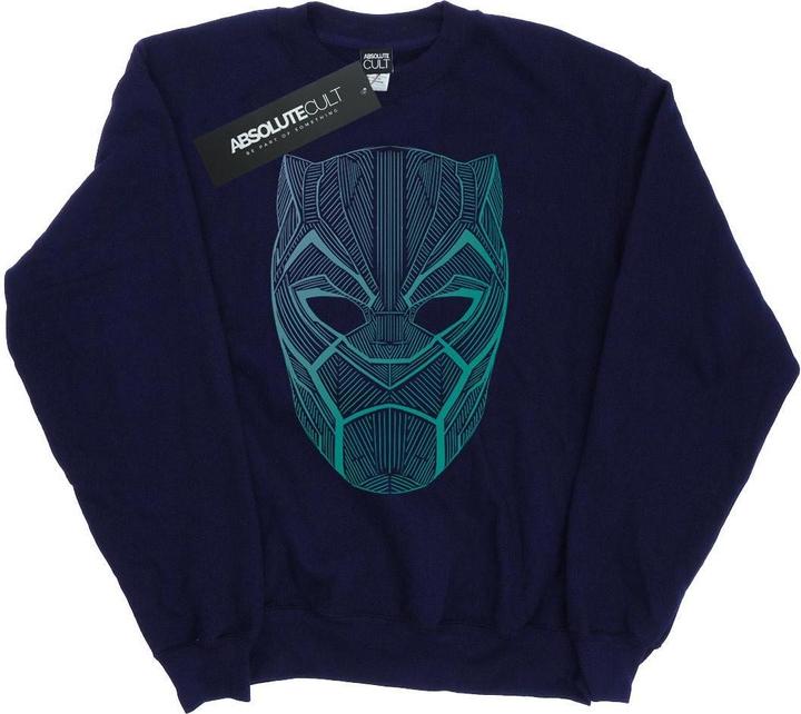 Schwarzer Panther Tribal Maske Baumwolle Sweatshirt