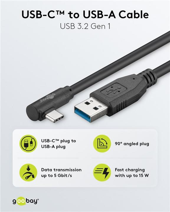 Produktbild Goobay USB C — USB A (0.50 m, USB 3.2)