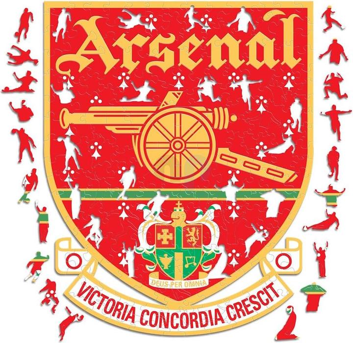 Iconic Arsenal FC - Retro Logo - Holz Puzzle Grösse L (500 Teile) (500 Teile)
