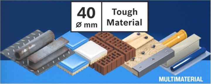 Immagine prodotto Bosch Professional Zubehör Sega a tazza EXPERT per materiali duri, 40 x 60 mm (40 millimetri)