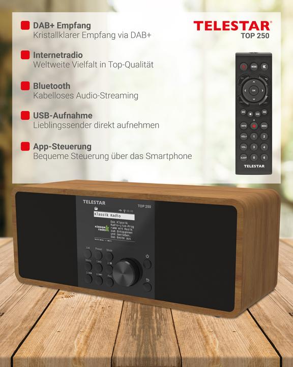 Produktbild Telestar TOP 250 (Internetradio, DAB+, FM, Bluetooth, WLAN)