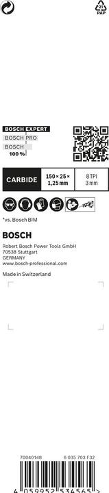 Immagine prodotto Bosch Professional Zubehör Lama per sega alternata EXPERT Thick Tough Metal S 955 CHC 3 pezzi per seghe alternative