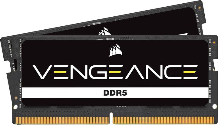 Actual product image Corsair DDR5, 4800MT/s 96GB 2x48GB SODIMM, Unbuffered, 40-40-40-77, Black PCB, Std PMIC, 1.1V, VENGEANCE DDR (2 x 48GB, 4800 MHz, DDR5 RAM, SO-DIMM)