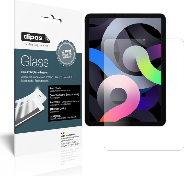 Dipos Displayschutz Anti Shock (2 Stück, iPad Air 2022 (5. Gen), iPad Air 2020 (4. Gen))
